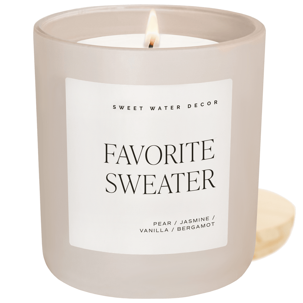 Favorite Sweater cashmere and vanilla 15 oz soy candle