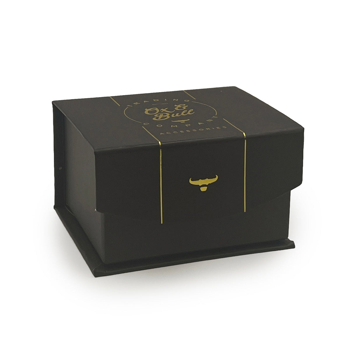 Supplier presentation packaging photograph for lapis cufflinks.