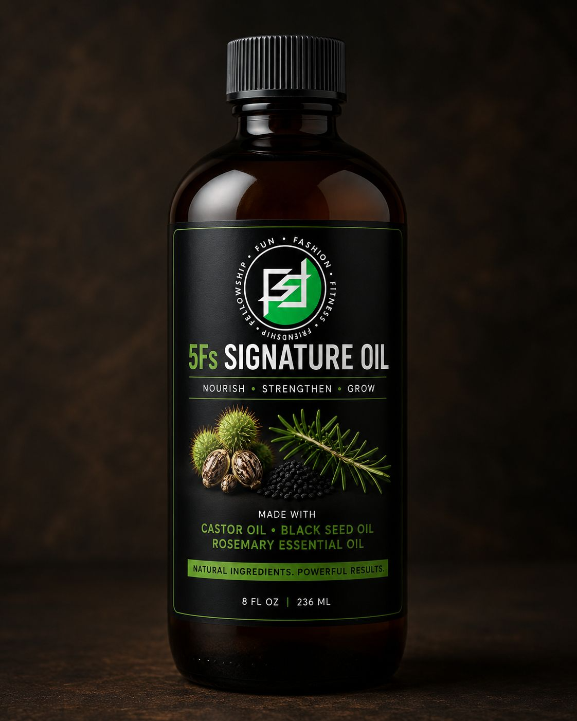 5Fs Signature Oil for hair, beard, scalp and skin care